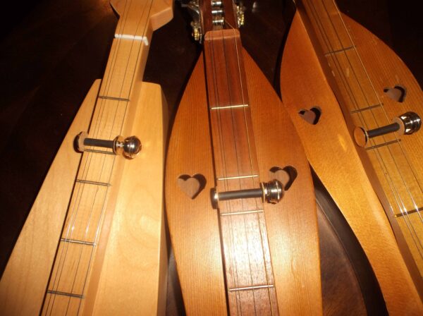Capo for Mountain Dulcimer Fits up to 1 & 7/16" Fret Boards Shiny Silver Plate Soft Silicone Padded shaft and Cork Grips for snug safe Fit - Image 2