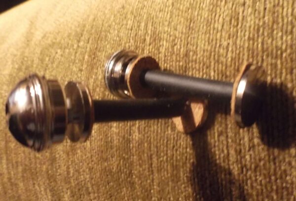 Capo for Mountain Dulcimer Fits up to 1 & 7/16" Fret Boards Shiny Silver Plate Soft Silicone Padded shaft and Cork Grips for snug safe Fit - Image 5