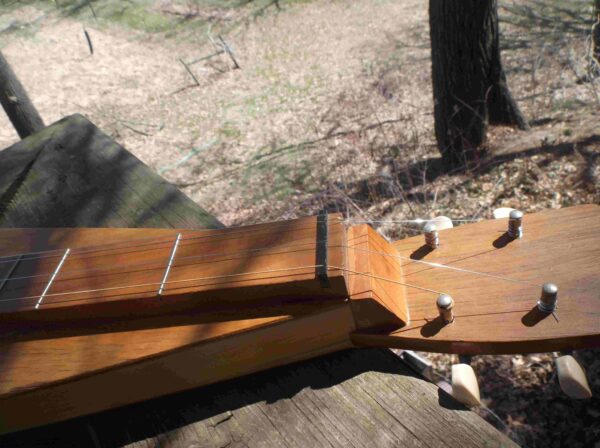 Dulcimer with Case Pretty Flower Vine design unbranded Quality Ply Construction Has minor cosmetic blems Very nice Nice condition Sweet Tone - Image 7