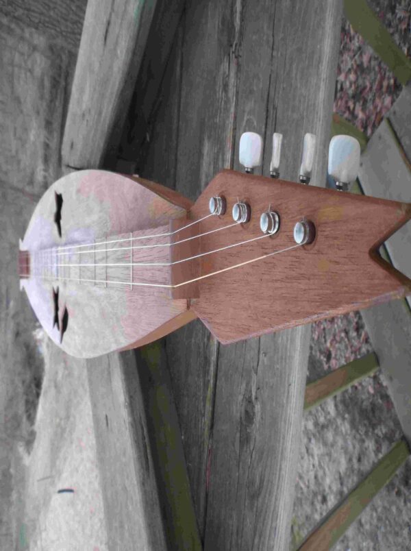 Dulcimer 2 1/2 butterflies Sound holes Hughes style built unknown Maker 6 1/2 fret Good beginner learning dulcimer ships FREE with Noter - Image 8