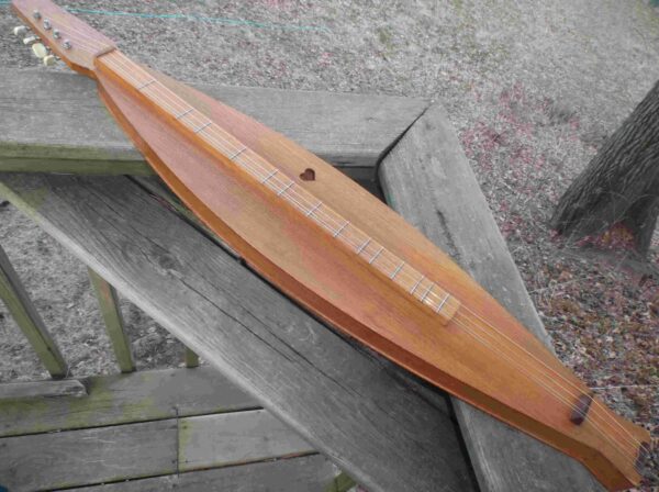 Lovely 1980 Dulcimer by the Hughes Company Single Heart Sound Hole Traditional Hughes Styling and Construction Excellent Starter instrument